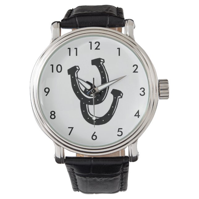 Hoefijzers Blacksmith Farrier Horloge (Voorkant)