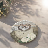 Hoefijzers Hydrangea Flowers Rustic Wedding Shower Papieren Bordje