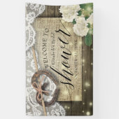 Hoefijzers Hydrangea Land Vrijgezellenfeest Welkom Spandoek (Verticaal)