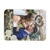Hoefijzers hydrangea Wedding Save the Date Photo Magneet (Horizontaal)