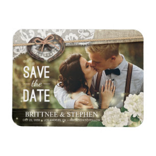 Hoefijzers hydrangea Wedding Save the Date Photo Magneet