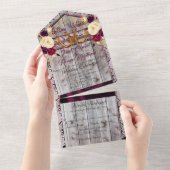 Hoefijzers, Lace en Wildbloemen Gettin' Hitched All In One Uitnodiging (Afscheurbaar)