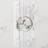 Hoefijzers, lint & kant - Paarse bruiloft Menu (Achterkant)