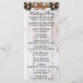 Hoefijzers, lint & kant - Paarse bruiloft Programma (Achterkant)