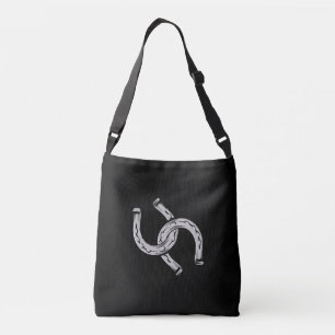 Hoefijzers op Zwarte Crossbody Tas
