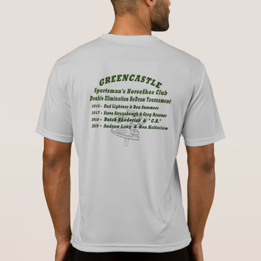 hoefijzers Sport-Tek T-shirt (Achterkant)