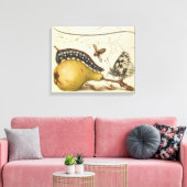 Hoefnagel Vintage Peer & Insecten 1500s Renaissanc Canvas Afdruk (Insitu (Woonkamer))