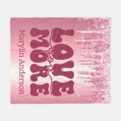 HOEFT U MEER VAN VALENTIJNSE  GLITTER DRIP KLANT FLEECE DEKEN (Voorkant (Horizontaal))