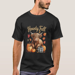Hoei Herfst Lief Koe met Pompoenen en Bladeren Ont T-shirt