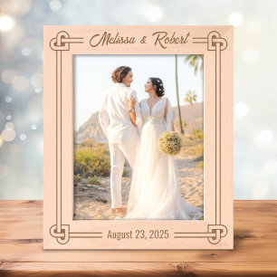 Hoek Hart Vormgegeven Knoop Lijst Trouwen 8x10 Gegraveerde Lijstjes