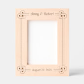 Hoek Hart Vormgegeven Knoop Lijst Wedding 5x7 Gegraveerde Lijstjes (Voorkant)