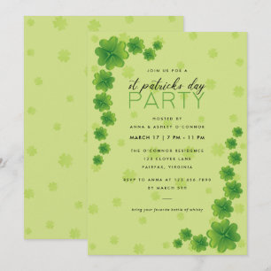 Hoek Shamrocks groene St. Patrick's Day Kaart