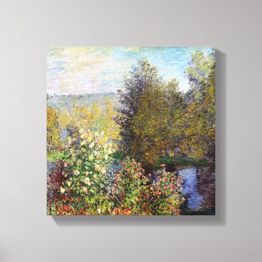 Hoek van de tuin in Montgeron - Claude Monet Canvas Afdruk (Voorkant)