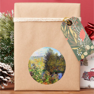 Hoek van de tuin in Montgeron Ronde Sticker