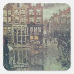Hoek van het Leidsche Plein, Amsterdam Vierkante Sticker