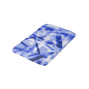 Hoek van vierkante stukken acryl, blauw tot wit badmat
