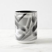 Hoek van vierkante stukken acryl, grijs tot wit mok (Midden)