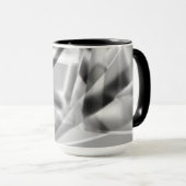 Hoek van vierkante stukken acryl, grijs tot wit mok (Voorkant rechts)