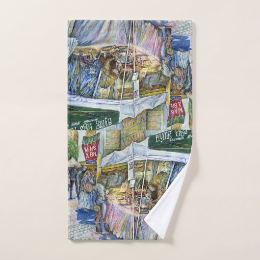 hoek vliegende varkens en wijn A bit Bad Handdoek (Handdoek)