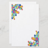 Hoek wervelt stationery briefpapier (Voorkant / Achterkant)