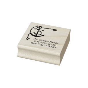 Hoekanker met helling rubberstempel