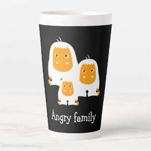 Hoekfamilie apen ontwerpen T-Shirt Bath Mat Latte Mok