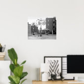 Hoekgasstation, 1925.  foto poster (Thuiskantoor)