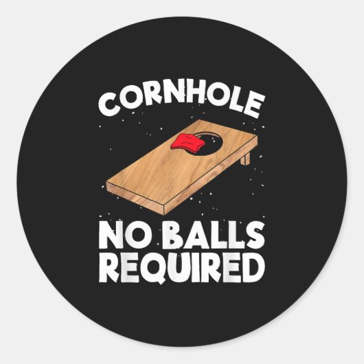 Hoekgat Geen bakken vereist Hoekgat Team Bean Bag Ronde Sticker (Voorkant)