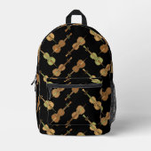 Hoekige cello's bedrukte rugzak (Voorkant)