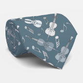 Hoekige cello's stropdas (Opgerold)