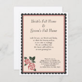 Hoekige Rozen Kaart (Voorkant / Achterkant)