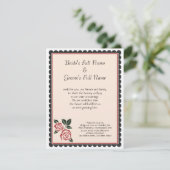 Hoekige Rozen Kaart (Staand voorkant)