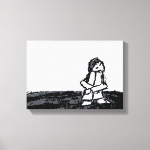 hoekkind canvas afdruk