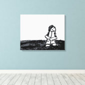 hoekkind canvas afdruk (Insitu (Houten vloer))