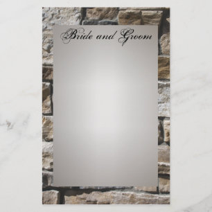 Hoekstenen bruiloft stationery briefpapier
