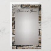 Hoekstenen bruiloft stationery briefpapier (Voorkant / Achterkant)