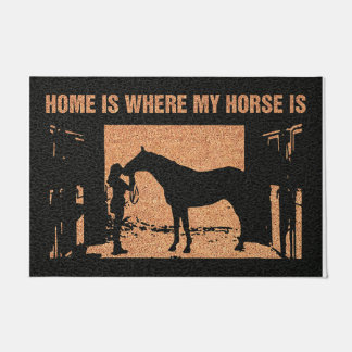Hoem is waar mijn paard is deurmat