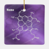 Hoemmolecule Structurele chemische formule Keramisch Ornament (Achterkant)