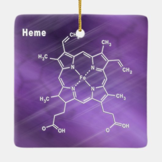 Hoemmolecule Structurele chemische formule Keramisch Ornament (Achterkant)