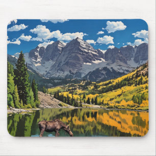 Hoer in de buurt van Maroon Bells Muismat