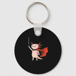 Hoera Axolotl Ridder Grappig Zwaard Meme Citaat Sleutelhanger