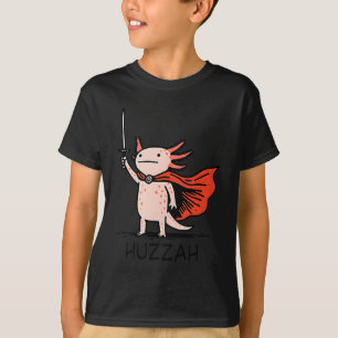 Hoera Axolotl Ridder Grappig Zwaard Meme Citaat T-shirt