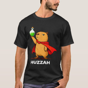Hoera capybara-alchemist grappige drank meme-novel t-shirt
