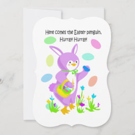 Hoera, de Paaspinguïn is er! Kaskaart Feestdagenkaart