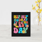 Hoera Het Is De Laatste Dag Van School Hallo Zomer Kaart (Gele Bloem)