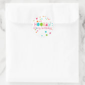 Hoera, het is mijn Birthday Polka Dot Sticker (Tas)