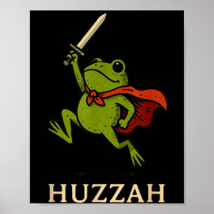 Hoera Kikker Ridder Grappig Zwaard Meme Citaat Poster