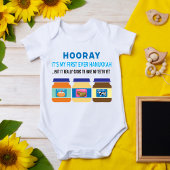 Hoera! Mijn 1e Hanukkah - grappig baby eten Romper