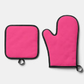 Hoera!  Roze Hittebescherming Ovenwant & Pannenlap Set (Voorkant)
