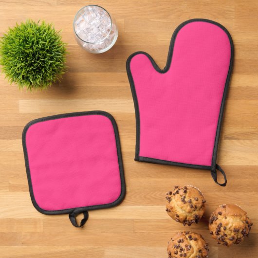 Hoera!  Roze Hittebescherming Ovenwant & Pannenlap Set (Top down)
